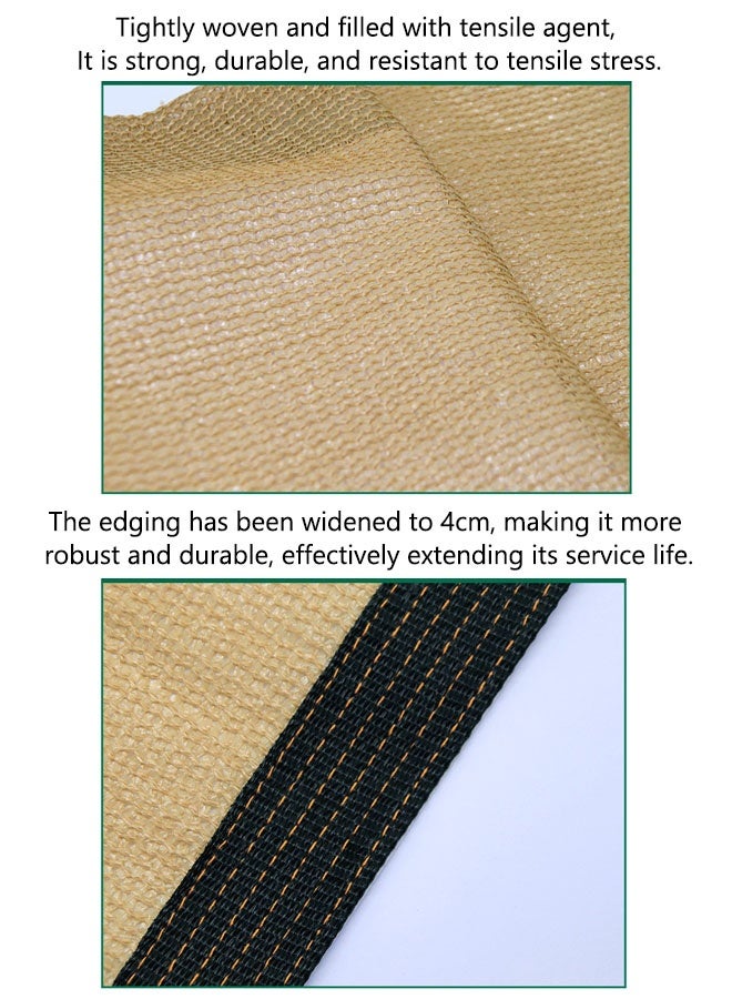 لاسولا شراع شمسي، مظلة مستطيلة، شراع شمسي، شبكة غطاء قماش تظليل 4 × 6 متر مع حلقات حماية من الشمس للحديقة، غطاء شبكي للتظليل من القماش لنباتات الحدائق الدفيئة، شبكة قماشية للحماية من الشمس (أسود) - Image 5